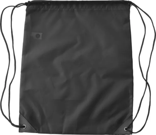 Enrique rPET polyester (190T) drawstring backpack Enrique Crna