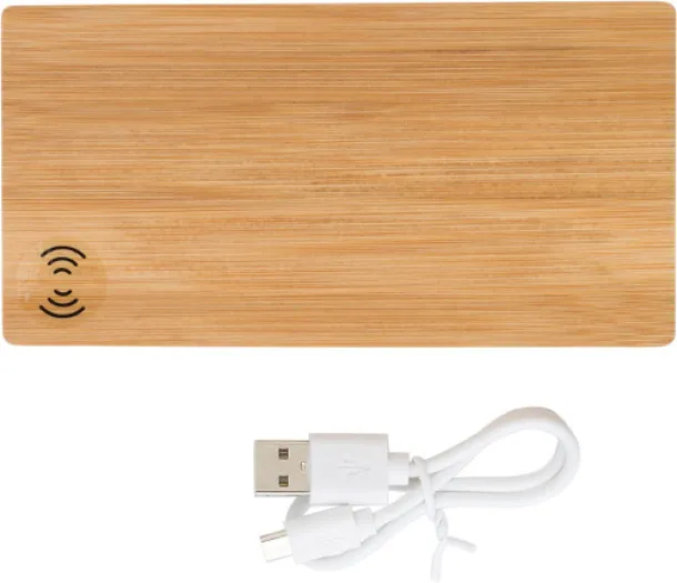 WALTER Bamboo power bank brown