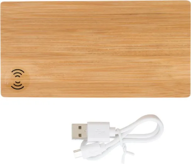 WALTER Bamboo power bank brown