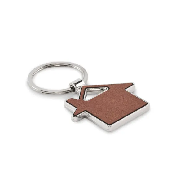 LOUSE House shaped key ring Brown