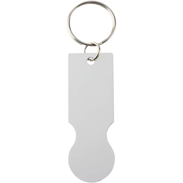 Rhea shopping cart keyring Silver