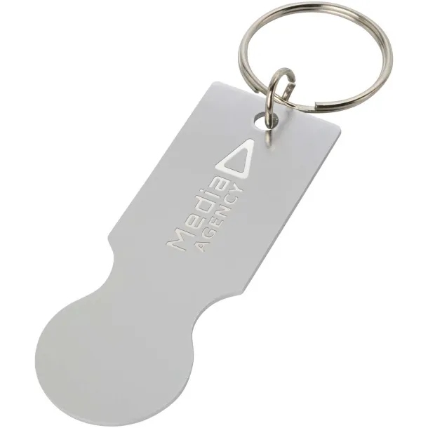 Rhea shopping cart keyring Silver