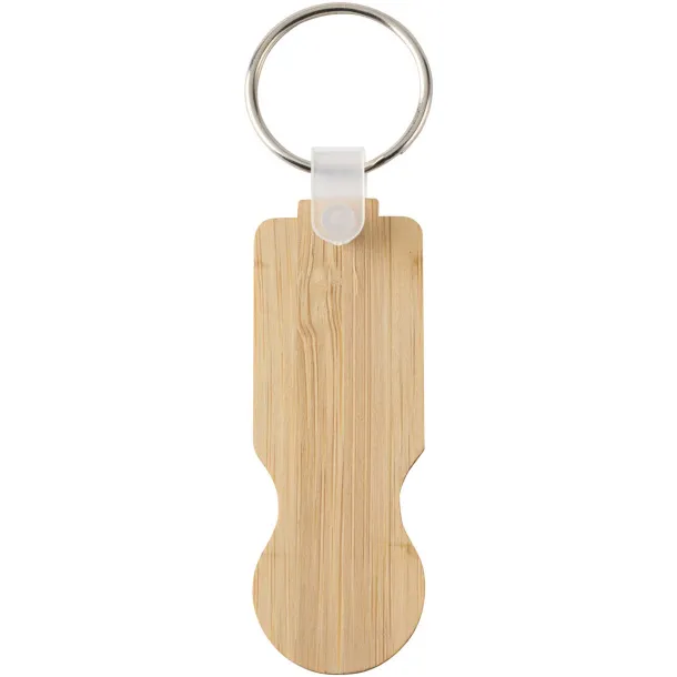 Ronan bamboo trolley keychain Natural