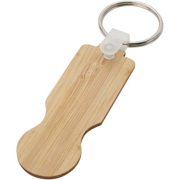 Ronan bamboo trolley keychain Natural