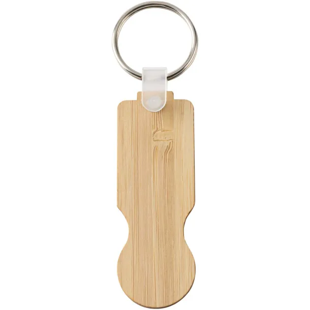 Ronan bamboo trolley keychain Natural