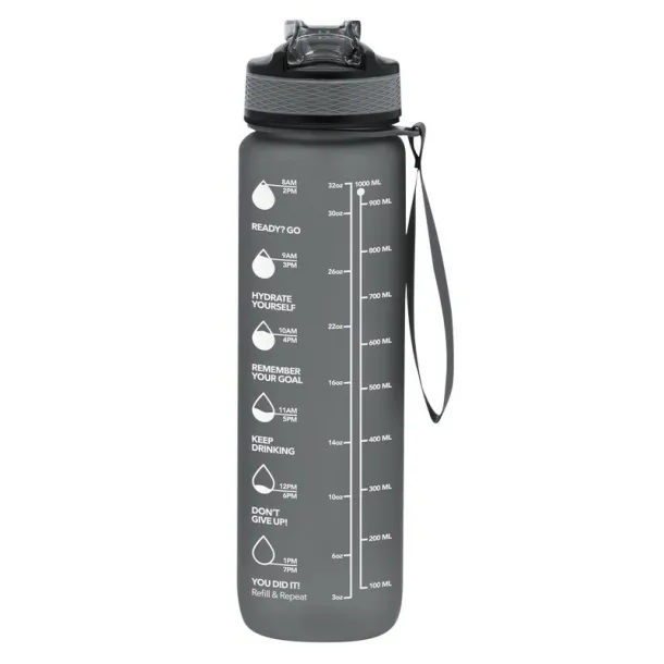  Motivational bottle 1000 ml black