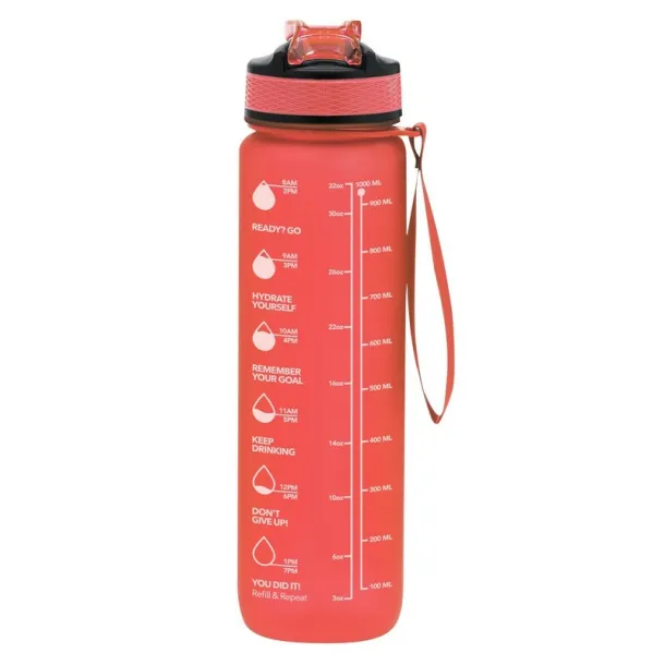  Motivational bottle 1000 ml red