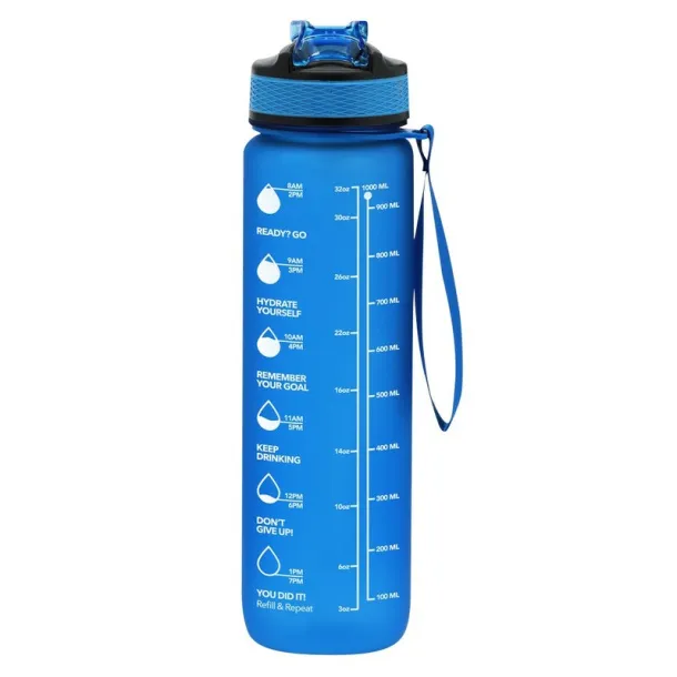  Motivational bottle 1000 ml blue