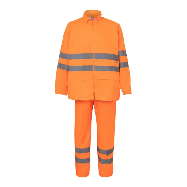 VL VENUS Rain suit (130g/m²), in polyester (100%) with PU coating Hexachrome orange