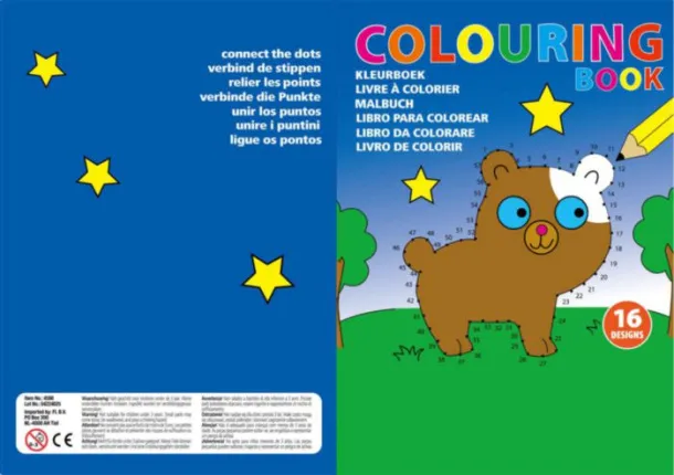 Constanze Cardboard Coloring book  custom multicolor