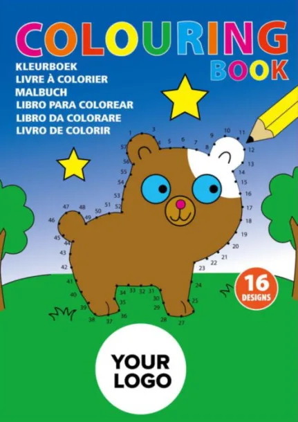 Constanze Cardboard Coloring book  custom multicolor