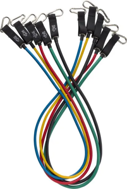 Josephine Set of five fitness elastics in polyester (210D) drawstring bag  Crna