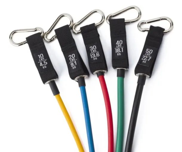 Josephine Set of five fitness elastics in polyester (210D) drawstring bag  Crna