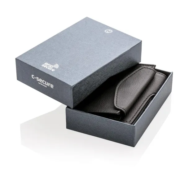  C-Secure RFID cardholder & coin/key wallet Black