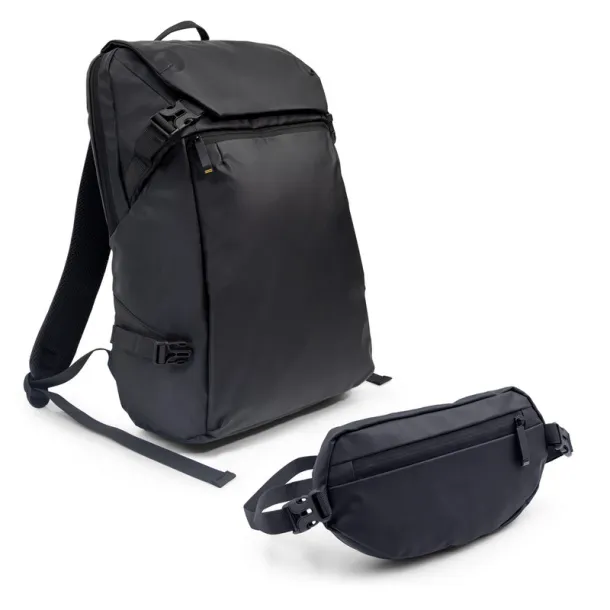 Chaundrise Laptop backpack 15,6" Air Gifts 2 in 1, waist bag black