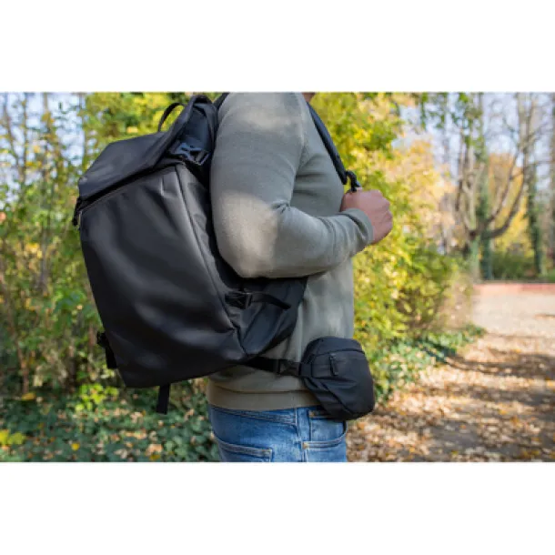 Chaundrise Ruksak za laptop 15,6" 2 u 1, torba oko struka Crna