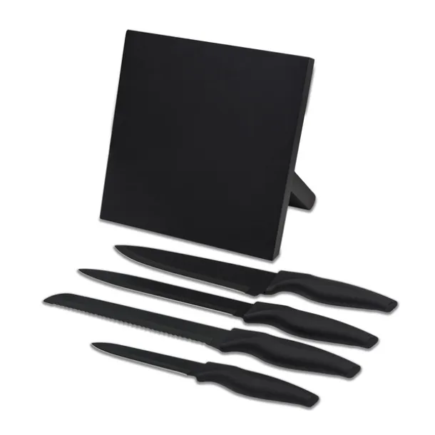 AKITA set of knives on a magnetic block Black