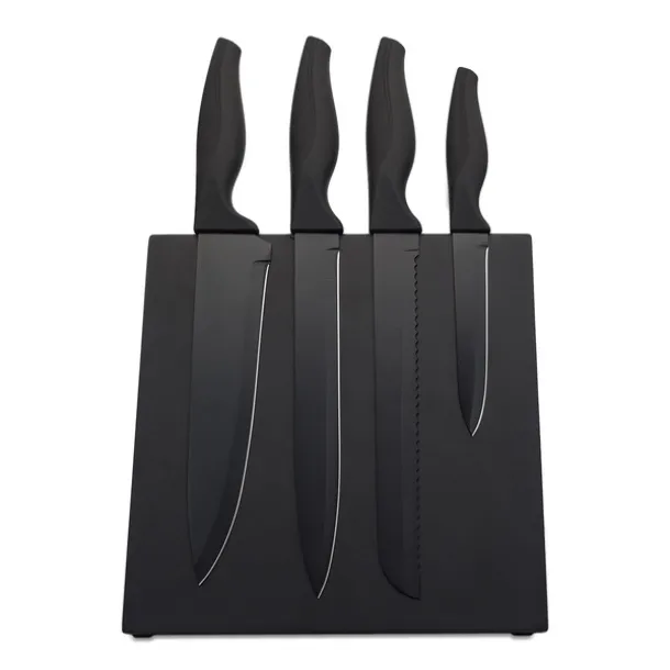 AKITA set of knives on a magnetic block Black