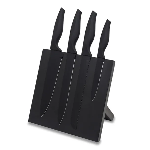 AKITA set of knives on a magnetic block Black