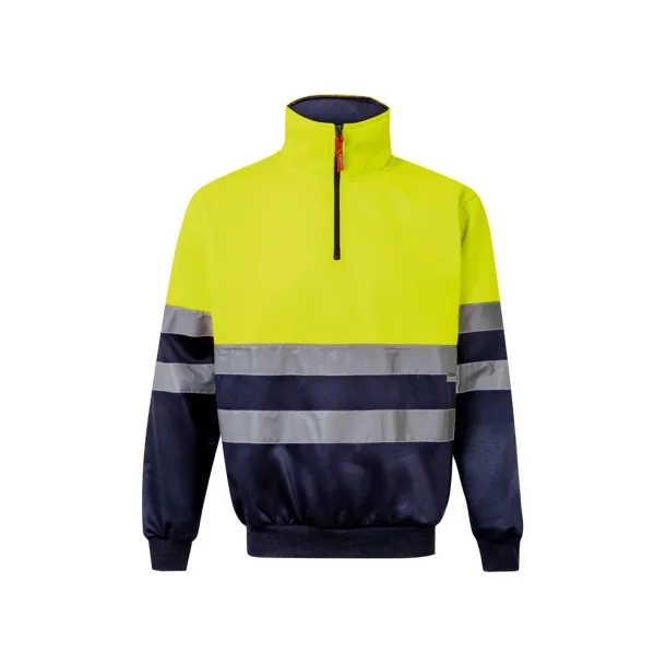 VL THOR LARGE Two-tone sweatshirt (300g/m²) in polyester fleece (100%) Navy Blue Yellow