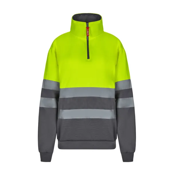 VL THOR LARGE Two-tone sweatshirt (300g/m²) in polyester fleece (100%) Grey Yellow