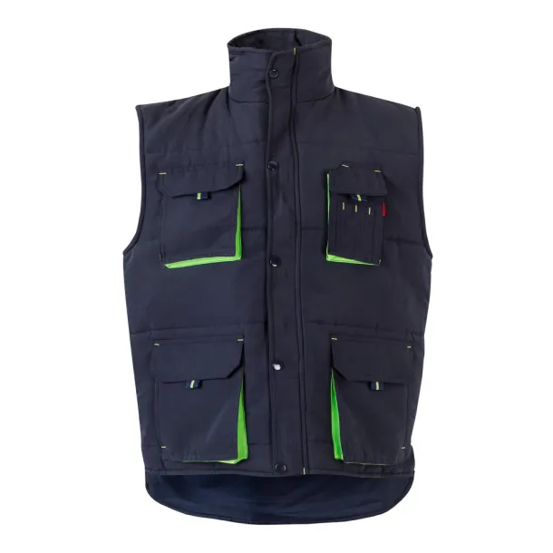 VL NERGAL Padded vest, two-tone, multi-pocket (120g/m²), in polyester (100%) Navy Blue Green