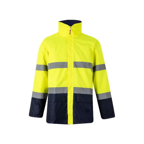 VL THEMIS Two-tone parka (190g/m²), in polyester (100%), with PU coating Navy Blue Yellow