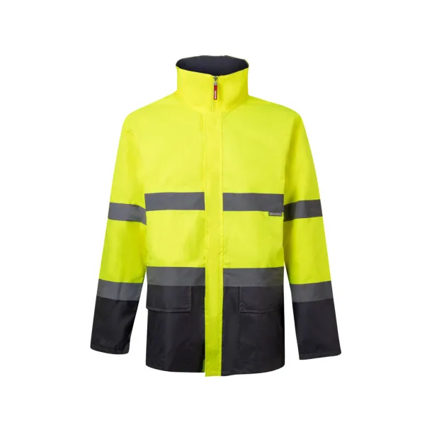 VL THEMIS Two-tone parka (190g/m²), in polyester (100%), with PU coating Grey Yellow