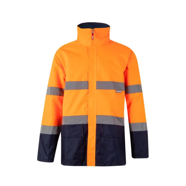 VL THEMIS Two-tone parka (190g/m²), in polyester (100%), with PU coating Navy Blue Orange