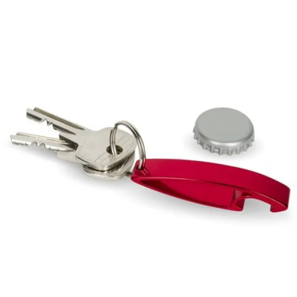  Keyring, bottle opener red