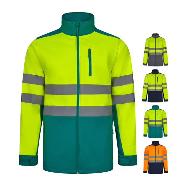 VL HESTIA LARGE Two-tone soft shell jacket (280g/m²), with fleece lining and TPU membrane, in polyester (96%) and elastane (4%)