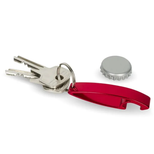  Keyring, bottle opener red