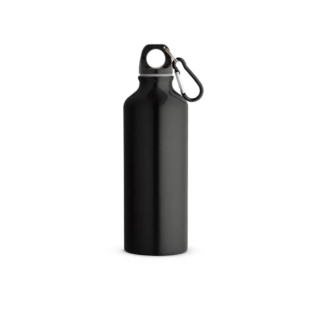 RE-LANDSCAPE M Recycled aluminium bottle with carabiner 530 mL Black