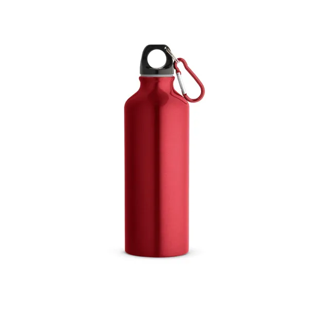 RE-LANDSCAPE M Recycled aluminium bottle with carabiner 530 mL Red