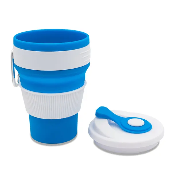 FLEXI folding silicone mug 350 ml Blue