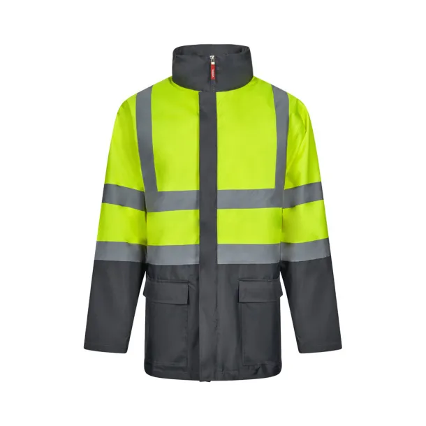 VL JUNO Two-tone 4-in-1 parka (180g/m²), in polyester (100%) with PU coating Grey Yellow