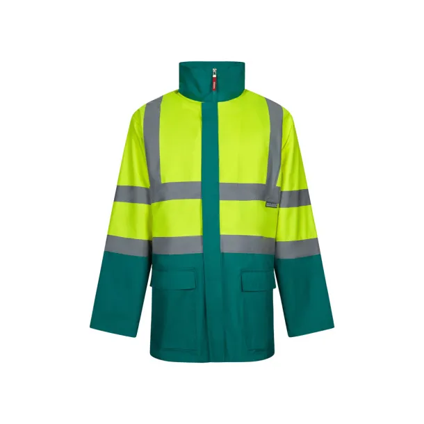 VL JUNO Two-tone 4-in-1 parka (180g/m²), in polyester (100%) with PU coating Green Yellow