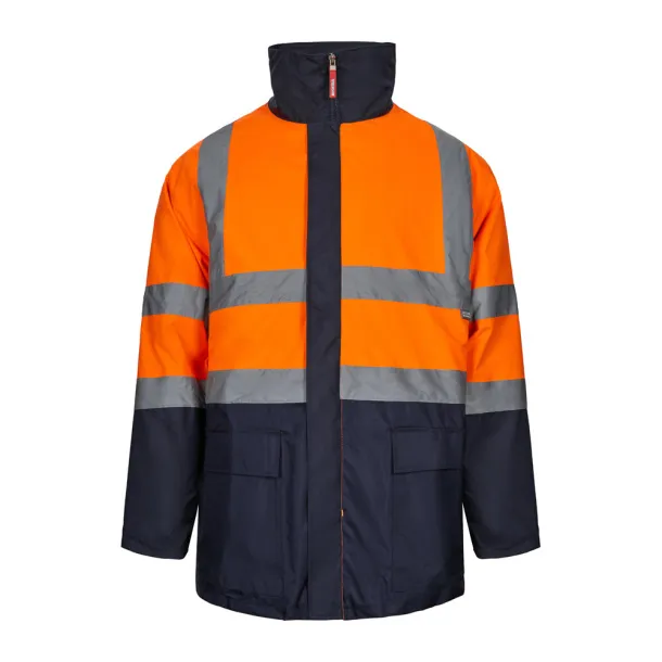 VL JUNO Two-tone 4-in-1 parka (180g/m²), in polyester (100%) with PU coating Navy Blue Orange