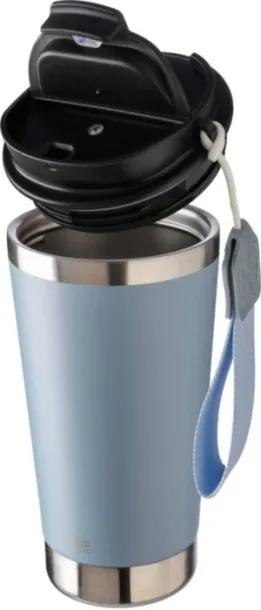 Kayla Recycled stainless steel double-walled drinking mug 500 ml pastel blue