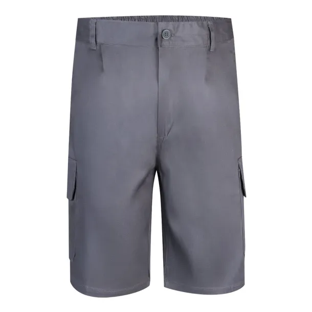 VL CHIONE Bermuda shorts in multi-pocket twill (200g/m²), in cotton (35%) and polyester (65%) Grey