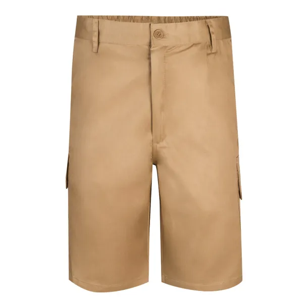 VL CHIONE Bermuda shorts in multi-pocket twill (200g/m²), in cotton (35%) and polyester (65%) Natural