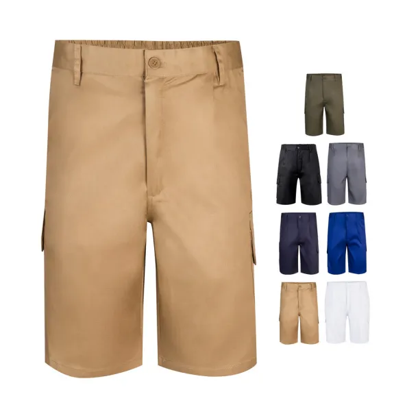 VL CHIONE Bermuda shorts in multi-pocket twill (200g/m²), in cotton (35%) and polyester (65%)