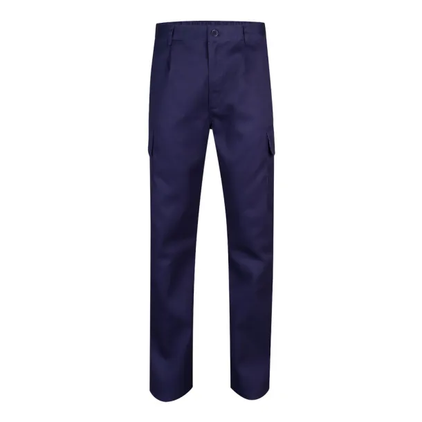 VL AINE Multi-pocket twill trousers (190g/m²), in cotton (20%) and polyester (80%) Blue