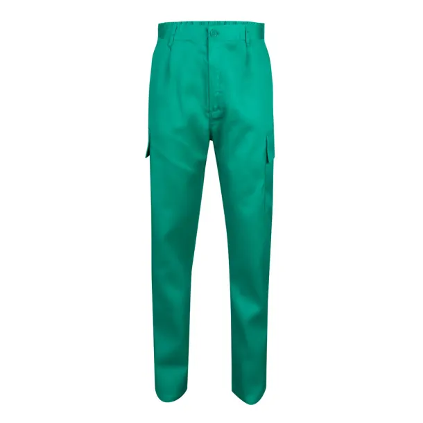 VL AINE Multi-pocket twill trousers (190g/m²), in cotton (20%) and polyester (80%) Green