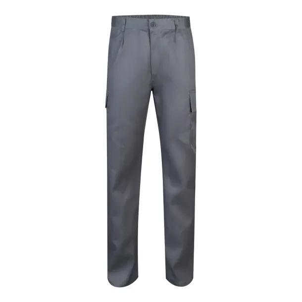 VL AINE Multi-pocket twill trousers (190g/m²), in cotton (20%) and polyester (80%) Grey