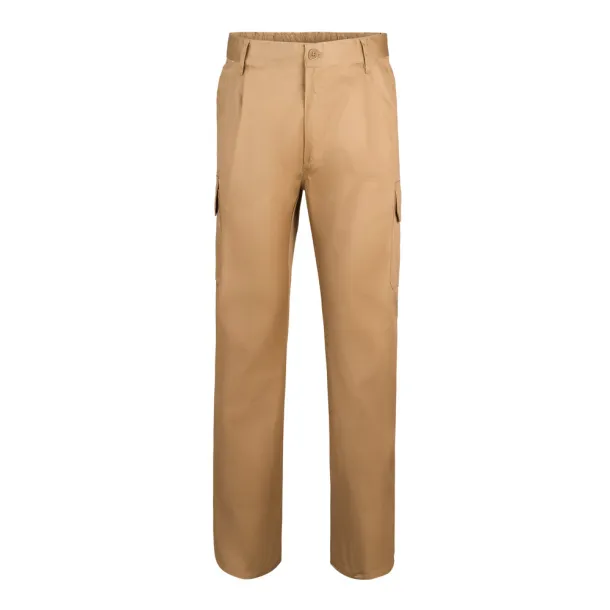 VL MABON Multi-pocket twill trousers (200g/m²), in cotton (35%) and polyester (65%) Natural