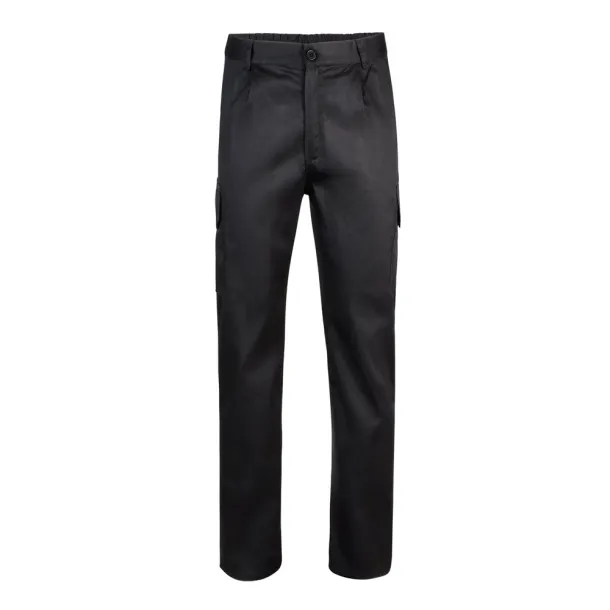 VL MABON Multi-pocket twill trousers (200g/m²), in cotton (35%) and polyester (65%) Black