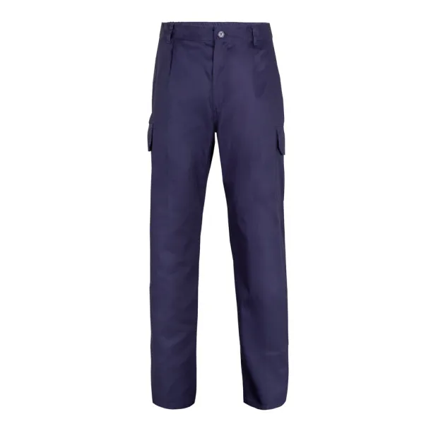 VL MABON Multi-pocket twill trousers (200g/m²), in cotton (35%) and polyester (65%) Blue