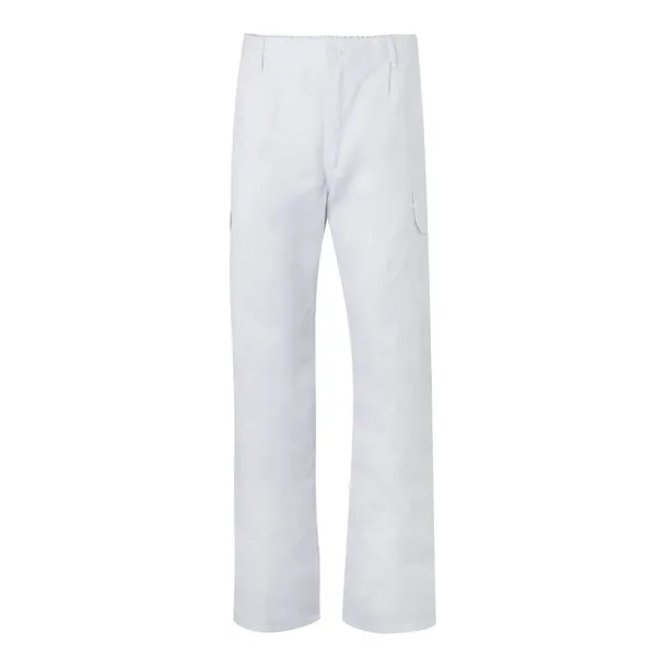 VL MABON Multi-pocket twill trousers (200g/m²), in cotton (35%) and polyester (65%) White