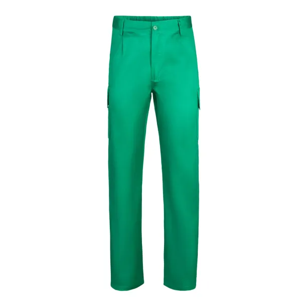 VL MABON Multi-pocket twill trousers (200g/m²), in cotton (35%) and polyester (65%) Green